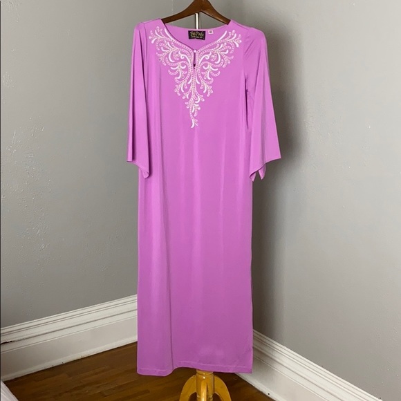 New Bob Mackie #225 Embellished Maxi Dress - Picture 1 of 8